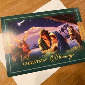Sisters of St. Benedict Peace & Love Nativity Christmas Blessings Greetings Card